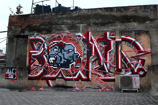 Graffiti by BOND: ANO piece, Delhi, 2014 (4 of 8)